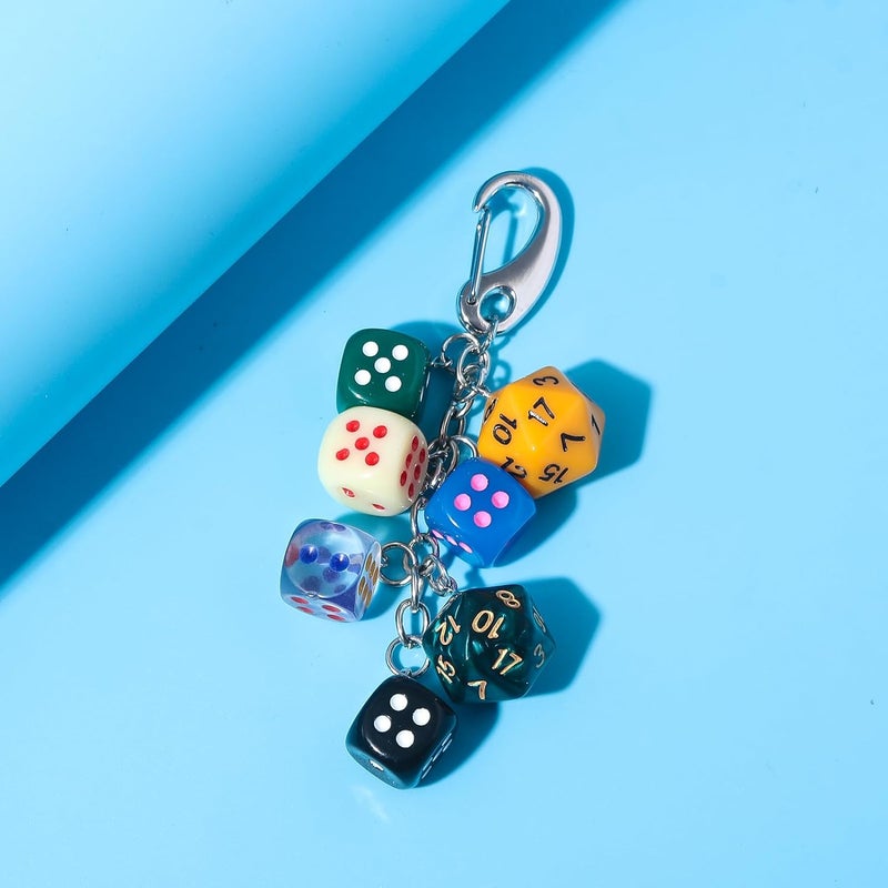 SORGERLY 8 Ball Dice Charm Keychain - Cute Bag Purse Handbag Accessories - Y2K Aesthetic Key Chain for Women Men - Image 4